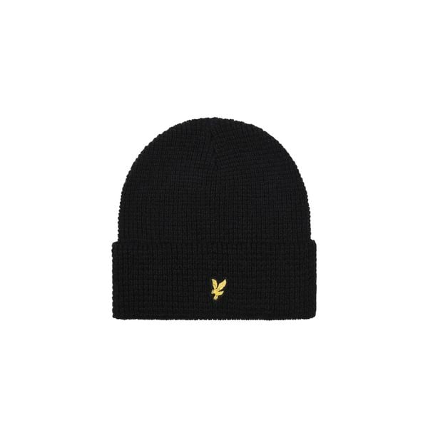 Czapka Lyle & Scott Waffle. Czarne czapki damskie LYLE AND SCOTT, na zimę, bez wzorów, z bawełny. Za 158.50 zł.