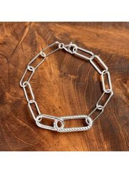 Eclat d'Argent Srebrna bransoletka z elementem ozdobnym rozmiar: onesize. Szare bransoletki damskie Eclat d'Argent, srebrne. Za 250.94 zł.