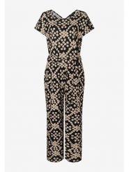 More & More Kombinezon w kolorze czarno-kremowym rozmiar: 40. Brązowe kombinezony damskie More & More, bez wzorów, z tkaniny, bez kołnierzyka, bez ramiączek. Za 122.38 zł.