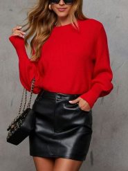 Milan Kiss Sweter w kolorze czerwonym rozmiar: XL. Czerwone swetry klasyczne damskie Milan Kiss, xl, bez kołnierzyka. Za 152.99 zł.