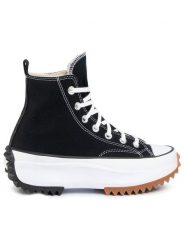 Converse Sneakersy Run Star Hike Hi 166800C Czarny. Czarne obuwie sportowe damskie Converse, z materiału, bez zapięcia. Za 509.99 zł.