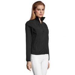Kurtka Damska Radian Soft Shell. Niebieskie kurtki damskie SOL'S, m, bez wzorów, z elastanu, bez kaptura. Za 255.99 zł.