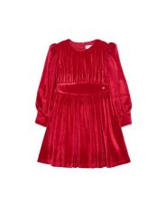 Abel & Lula Sukienka elegancka 5528 Czerwony Regular Fit. Czerwone sukienki dziewczęce Abel & Lula, bez wzorów, z syntetyku, bez ramiączek. Za 389.99 zł.