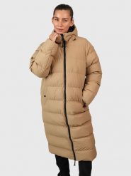 Brunotti Płaszcz zimowy "Bigsur" w kolorze beżowym rozmiar: L. Brązowe płaszcze damskie Brunotti, na zimę, l, bez wzorów, z puchu, bez kaptura. Za 448.99 zł.