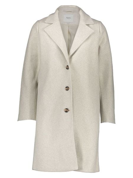 Pepe Jeans Płaszcz przejściowy w kolorze kremowym rozmiar: M. Brązowe płaszcze damskie Pepe Jeans, m, bez wzorów, z jeansu, bez kaptura. Za 337.41 zł.