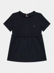 Tommy Hilfiger Sukienka codzienna KN0KN01757 Granatowy Regular Fit. Niebieskie sukienki dziewczęce Tommy Hilfiger, bez wzorów, z bawełny, bez ramiączek, proste. Za 229.99 zł.