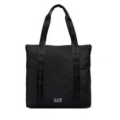 Torebka EA7 Emporio Armani. Czarne shopper bag EA7 Emporio Armani, bez wzorów, bez dodatków. Za 579.99 zł.