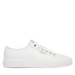 Trampki Calvin Klein. Białe trampki damskie Calvin Klein, bez wzorów, bez zapięcia. Za 369.99 zł.