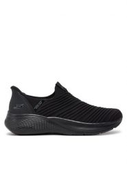 Skechers Sneakersy 117508 BBK Czarny. Czarne obuwie sportowe damskie Skechers, z materiału, bez zapięcia. Za 239.99 zł.