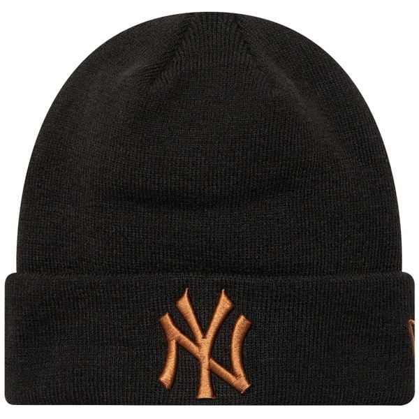 Czapka dla dorosłych League Essential New York Yankees Beanie Hat. Czarne czapki damskie New Era, bez wzorów, z materiału. Za 139.99 zł.
