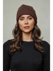Soft Cashmere Czapka w kolorze brązowym rozmiar: onesize. Brązowe czapki damskie Soft Cashmere, bez wzorów, z materiału. Za 97.51 zł.