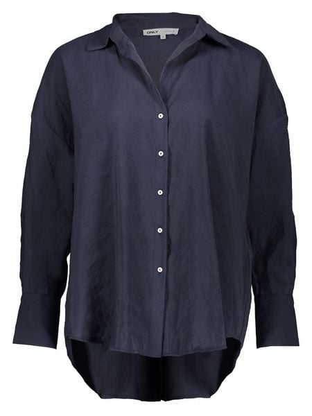 ONLY Koszula w kolorze granatowym rozmiar: S. Niebieskie koszule damskie Only, s, bez wzorów, bez kołnierzyka, bez ramiączek. Za 104.99 zł.