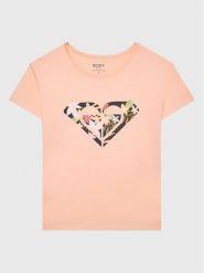 Roxy T-Shirt Day And Night ERGZT03954 Pomarańczowy Regular Fit. Brązowe koszulki i t-shirty dziewczęce Roxy, bez wzorów, z bawełny, bez kołnierzyka, bez ramiączek. Za 59.99 zł.