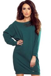Sukienka oversize z miękkiej bawełny kimonowe rękawy. Sukienki damskie NUMOCO, bez wzorów, z bawełny, bez ramiączek. Za 69.00 zł.