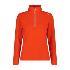 Kurtka polarowa damska z półzamkiem CMP. Brązowe kurtki sportowe damskie CMP, bez wzorów, z polaru, bez kaptura. Za 257.50 zł.