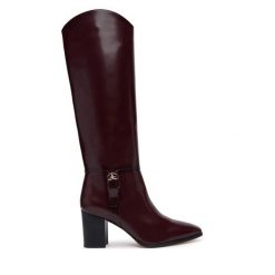 Kozaki LAUREN RALPH LAUREN. Brązowe kozaki damskie Lauren Ralph Lauren, bez obcasa, na słupku, bez zapięcia. Za 1,599.00 zł.