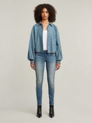 G-Star Dżinsy - Skinny fit - w kolorze niebieskim rozmiar: W27/L28. Niebieskie jeansy damskie G-Star. Za 197.63 zł.