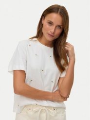 Vero Moda T-Shirt Sola 10341979 Biały Regular Fit. Białe t-shirty damskie Vero Moda, xs, bez wzorów, z bawełny, bez kołnierzyka. Za 89.99 zł.