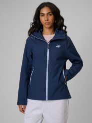 4F Kurtka przejściowa membrana 5000 damska - granatowa XXL. Niebieskie kurtki damskie 4F, na jesień, l, bez wzorów, bez kaptura. Za 299.99 zł.