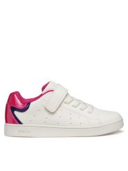 Geox Sneakersy J Eclyper J36LRA 0BCKC C0563 D Biały. Białe buty sportowe dziewczęce Geox, bez wzorów, ze skóry, bez zapięcia. Za 159.99 zł.