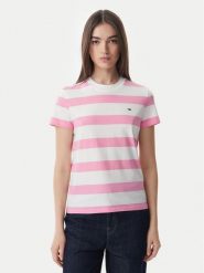 Tommy Jeans T-Shirt Flag DW0DW23801 Różowy jasny Regular Fit. Czerwone t-shirty damskie Tommy Jeans, l, bez wzorów, z bawełny, bez kołnierzyka. Za 149.99 zł.