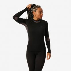 Koszulka termoaktywna narciarska damska Wedze BL500 soft seamless. Koszulki damskie WED'ZE, m, bez wzorów, z elastanu, bez kołnierzyka, bez ramiączek. Za 129.99 zł.