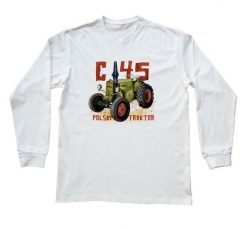 Ursus C-45 — bluzka z długim rękawem (Rozmiar: M (dorosła); Kolor koszulki: biały; Rodzaj nadruku: Ursus C-45). Białe bluzki damskie nikiniki, m, bez wzorów, z bawełny, bez kołnierzyka, bez ramiączek. Za 99.00 zł.