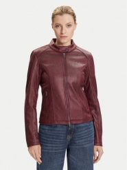 Desigual Kurtka z imitacji skóry Basic 25WWEW43 Bordowy Regular Fit. Czerwone kurtki damskie Desigual, xl, bez wzorów, ze skóry, bez kaptura. Za 339.99 zł.