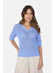 LIEBLINGSSTÜCK Sweter "Pinsa" w kolorze błękitnym rozmiar: 36. Niebieskie swetry klasyczne damskie LIEBLINGSSTÜCK, z bawełny, bez kołnierzyka. Za 304.95 zł.