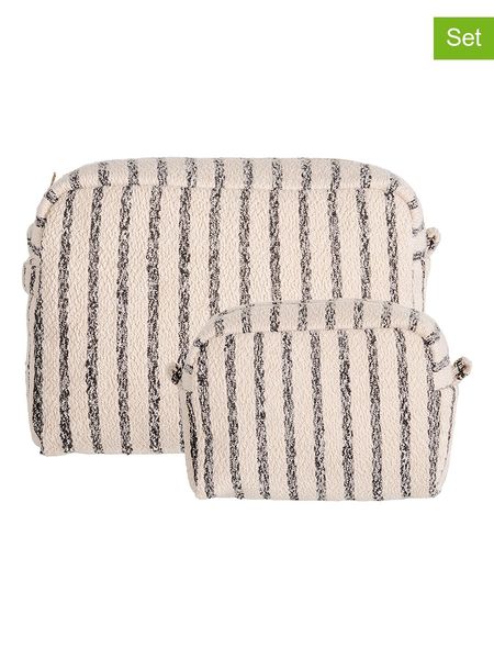 House Nordic Kosmetyczki (2 szt.) "Nador" w kolorze kremowo-czarnym rozmiar: onesize. Brązowe kosmetyczki damskie House Nordic, bez wzorów, z materiału. Za 118.01 zł.