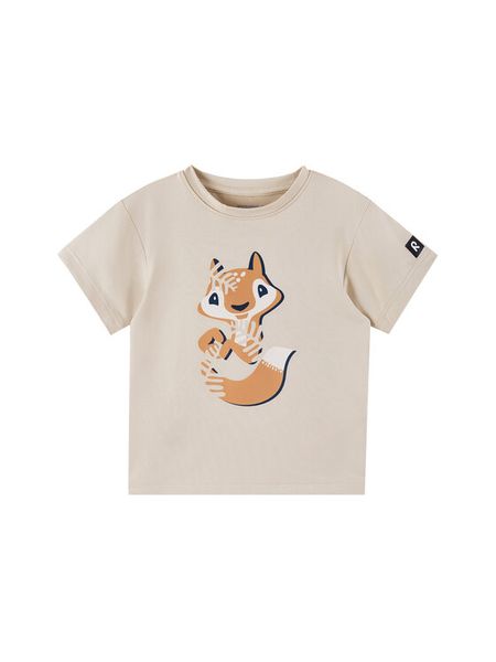 Reima T-Shirt 5200351A Beżowy Regular Fit. Brązowe t-shirty i koszulki chłopięce Reima, bez wzorów, z syntetyku, bez kołnierzyka, bez ramiączek. Za 49.99 zł.