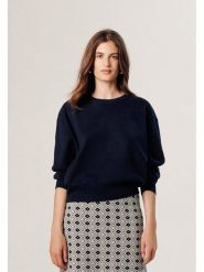 Rodier Sweter w kolorze granatowym rozmiar: S. Niebieskie swetry klasyczne damskie Rodier, s, z wełny, bez kołnierzyka. Za 244.22 zł.