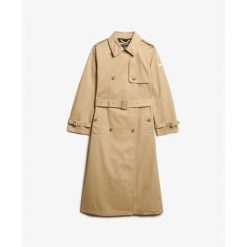 Płaszcz damski Superdry Classic. Brązowe płaszcze damskie Superdry, na zimę, m, bez wzorów, bez kaptura. Za 595.45 zł.