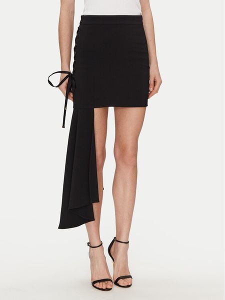 Elisabetta Franchi Spódnica mini GO-071-51E2-V340 Czarny Regular Fit. Czarne spódnice damskie Elisabetta Franchi, bez wzorów, z syntetyku, mini. Za 749.00 zł.