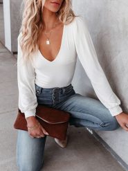 LA Angels Bluzka w kolorze białym rozmiar: L. Białe bluzki damskie LA Angels, l, bez wzorów, bez kołnierzyka, bez ramiączek. Za 113.36 zł.