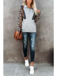 Milan Kiss Bluza w kolorze szaro-beżowym rozmiar: M. Brązowe bluzy damskie Milan Kiss, m, bez wzorów, bez kaptura. Za 118.84 zł.