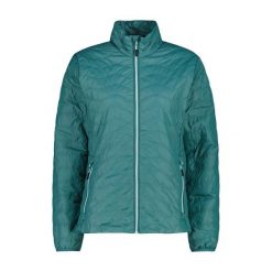 Kurtka puchowa z kapturem dla kobiet CMP. Zielone kurtki damskie CMP, na zimę, bez wzorów, z puchu, z kapturem. W wyprzedaży za 199.99 zł.