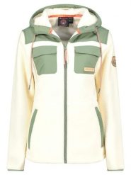 Canadian Peak Kurtka polarowa "Toulouseak" w kolorze kremowo-zielonym rozmiar: XL. Brązowe kurtki damskie Canadian Peak, xl, bez wzorów, z materiału, bez kaptura. Za 130.99 zł.