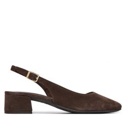 Czółenka Tamaris. Brązowe czółenka damskie Tamaris, bez wzorów, bez obcasa. Za 399.99 zł.