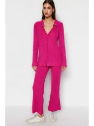 Trendyol 2-częściowy zestaw w kolorze różowym rozmiar: L. Różowe swetry klasyczne damskie Trendyol, l, bez kołnierzyka. Za 86.99 zł.