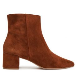 Botki HÖGL. Brązowe botki damskie Högl, bez obcasa, na słupku, bez zapięcia. Za 639.99 zł.