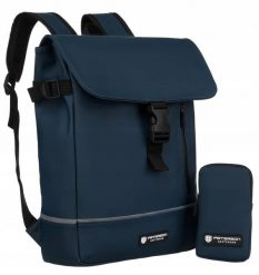 Plecak damski Peterson PTN EB97 granatowy. Niebieskie plecaki Peterson, bez wzorów, z syntetyku. Za 115.99 zł.