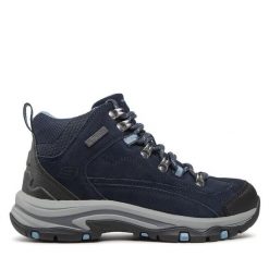 Trapery Skechers. Niebieskie trapery damskie Skechers, bez zapięcia. Za 519.99 zł.