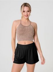 Szorty dresowe - czarny. Czarne spodenki sportowe damskie Sinsay, l, bez wzorów, z dresówki. W wyprzedaży za 7.99 zł.