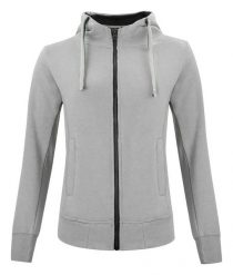 Clique Classic Hoody Full Zip Women - Bluza z kapturem z suwakiem szara melanż. Szare bluzy damskie CLIQUE, l, bez wzorów, z bawełny, z kapturem. Za 330.15 zł.
