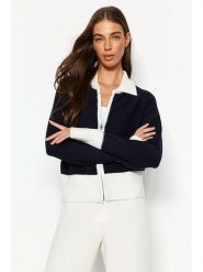 Trendyol Kardigan w kolorze czarno-białym rozmiar: L. Białe kardigany damskie Trendyol, l, bez wzorów. Za 73.99 zł.