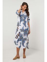 Lin Passion Lniana sukienka w kolorze kremowym rozmiar: 40/42. Brązowe sukienki damskie Lin Passion, bez wzorów, ze lnu, klasyczne, bez ramiączek. Za 173.99 zł.