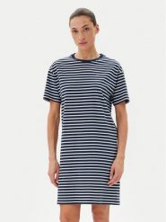 Tommy Hilfiger Sukienka codzienna UW0UW05937 Granatowy Regular Fit. Niebieskie sukienki damskie Tommy Hilfiger, bez wzorów, z bawełny, bez ramiączek. Za 219.99 zł.