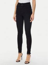 Guess Jeansy W5RA34 D5LM1 Czarny Slim Fit. Czarne rurki damskie Guess, z aplikacjami, z bawełny. Za 269.99 zł.