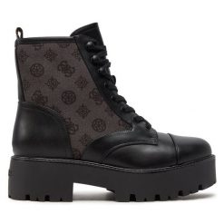 Botki Guess. Czarne botki damskie Guess, bez obcasa, na płaskiej podeszwie, bez zapięcia. Za 539.99 zł.
